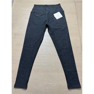 Beyond Yoga Spacedye Midi High Waisted Legging, Heather Black, Size Large